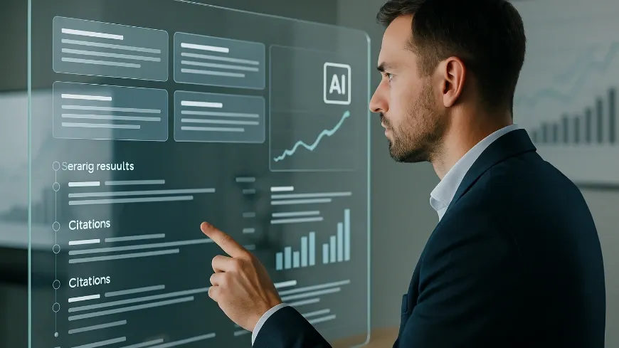 Graphic showing AI Overview impact across B2B industries.