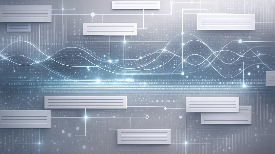 Abstract algorithm signals around digital text.