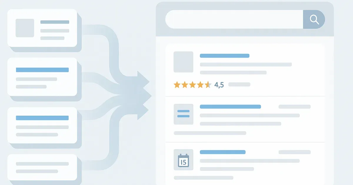 Illustration of schema markup improving how search engines understand website content.